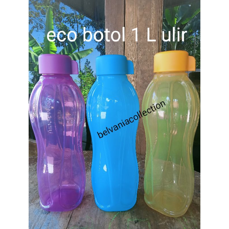 Botol minum eco 1 liter tupperware tutup ulir/putar 1 liter 1pcs