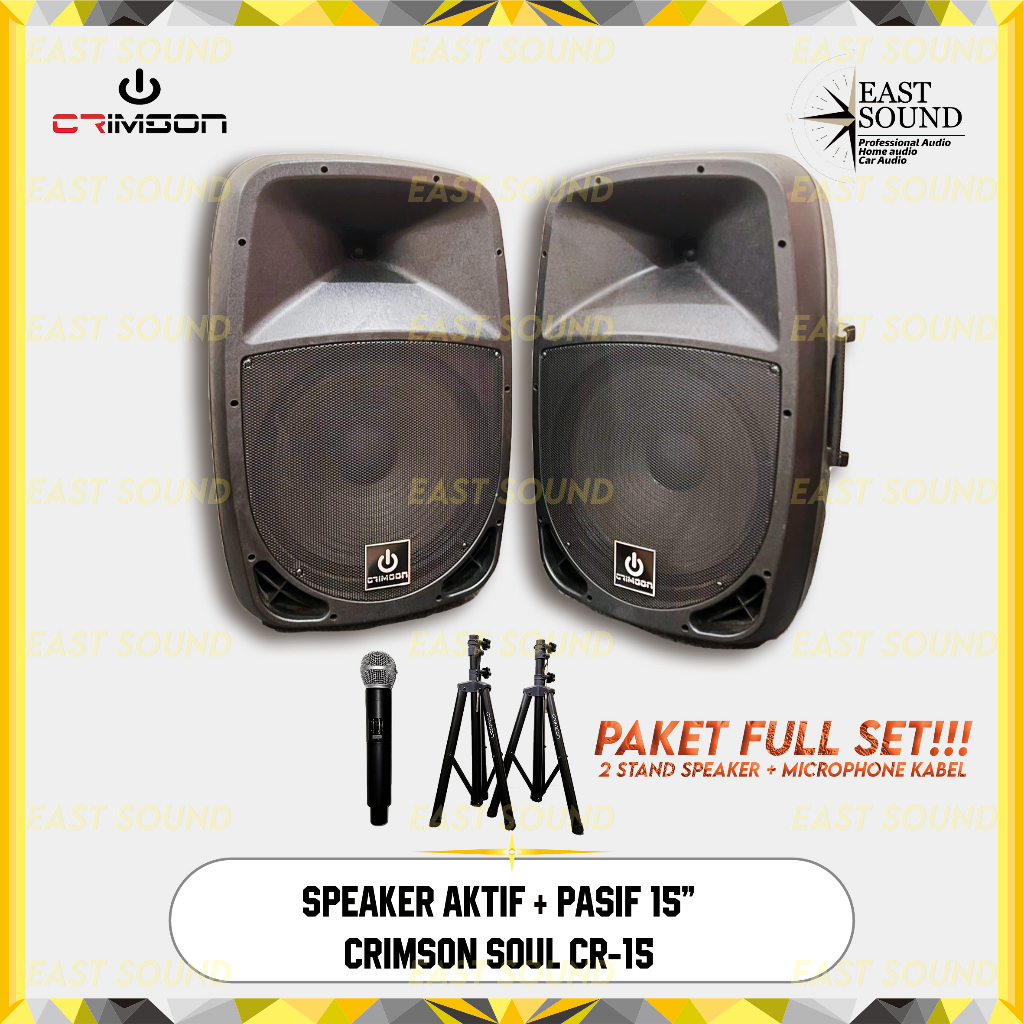 SPEAKER AKTIF + PASIF 15" CRIMSON SOUL CR-15