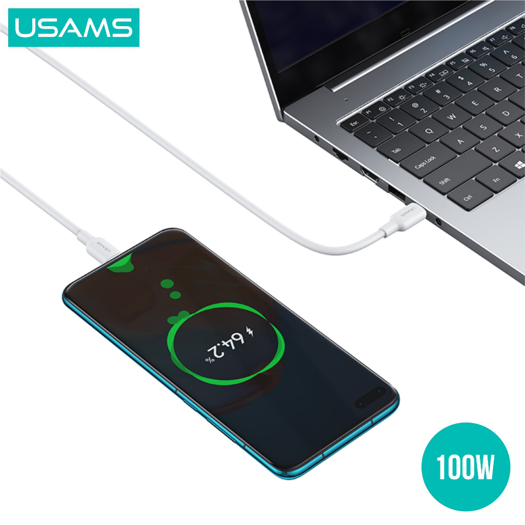 USAMS U84 Kabel Data Fast Charging Type C to Type C PD 100W