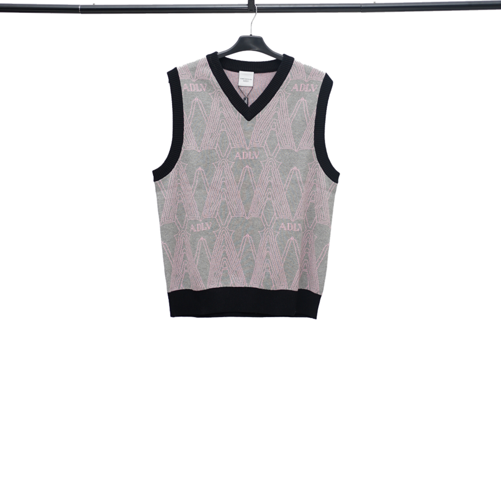 ADLV KNIT VEST PINK FONT