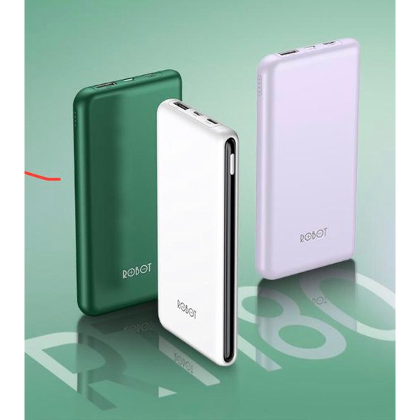 Robot RT180 10000mAh Dual Input Type-C &amp; Micro USB Powerbank