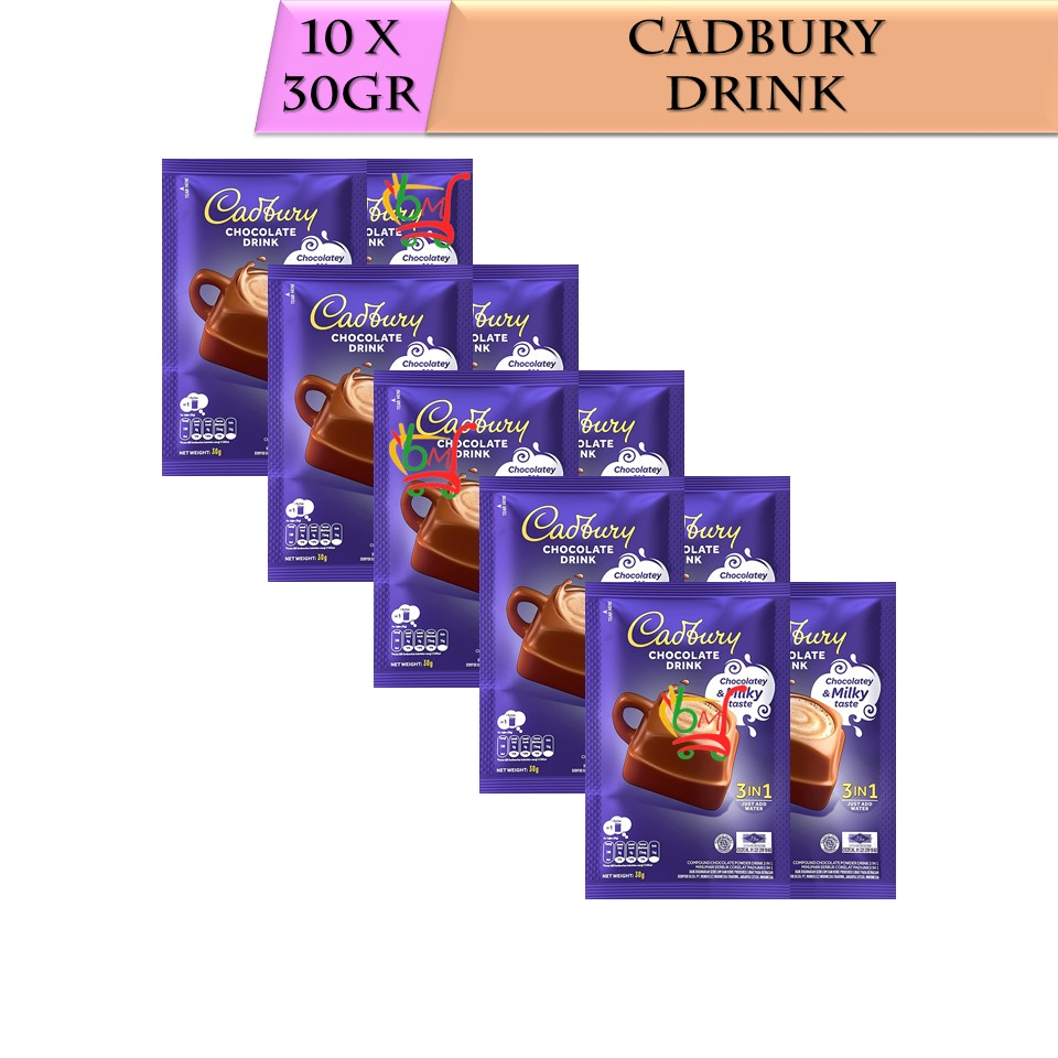 

10PCS Cadbury Chocolate Drink Chocolatey & Milky Taste