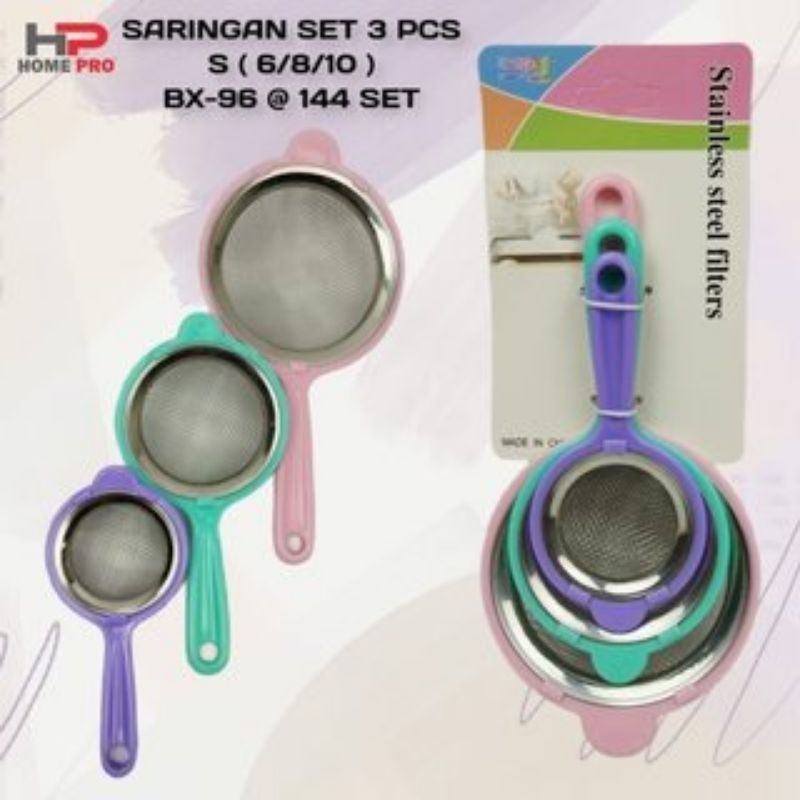 SARINGAN ISI 3 PCS HOME PRO / SARINGAN TEH / SARINGAN MINYAK / SARINGAN SERBAGUNA