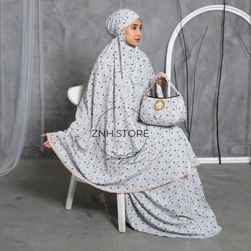 MUKENA DEWASA TERBARU CRINKEL 3 IN 1 MOTIF AMEENA