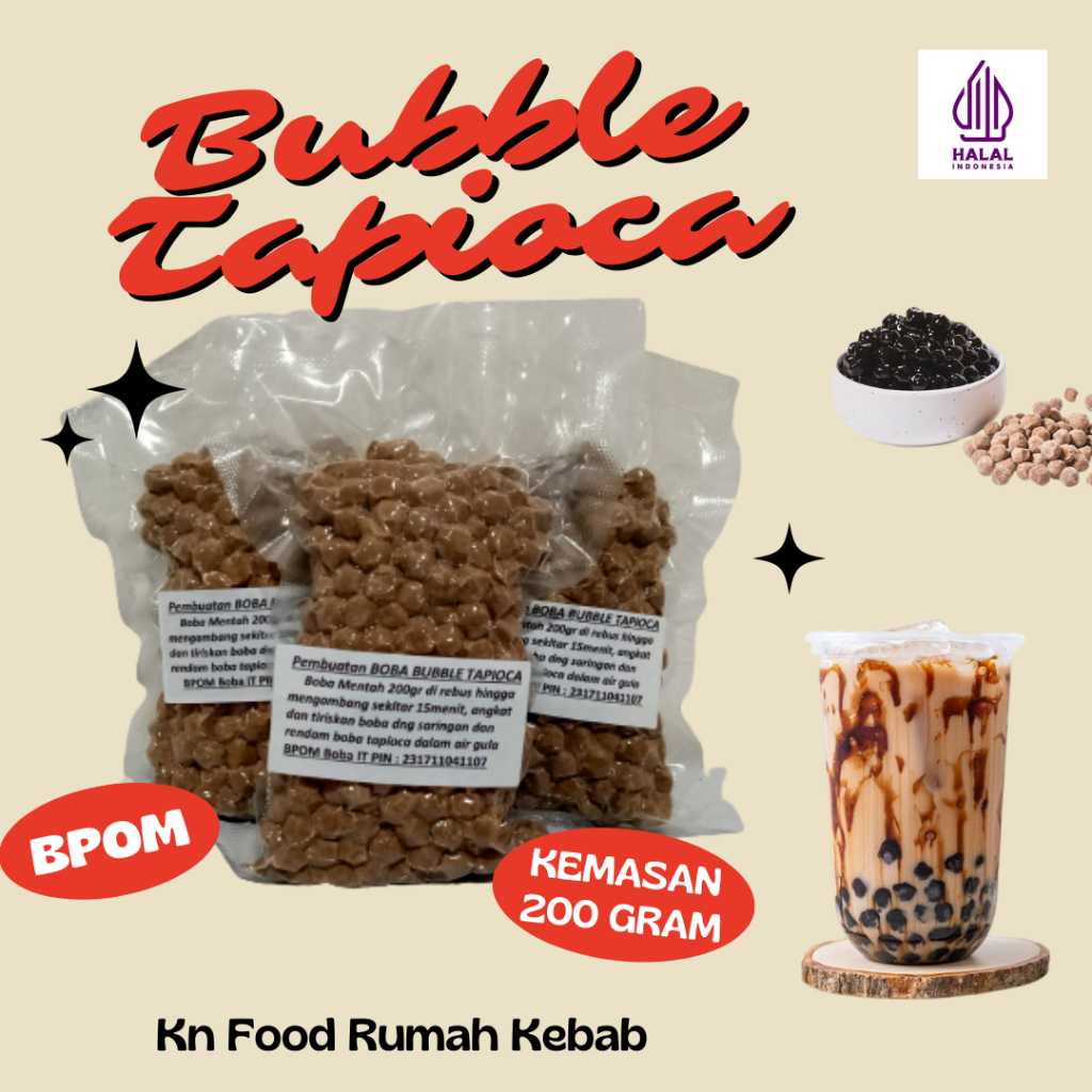 

Tapioca Pearl IT PIN 200GRM - Distributor Jakarta Bubble Mutiara Tapioca