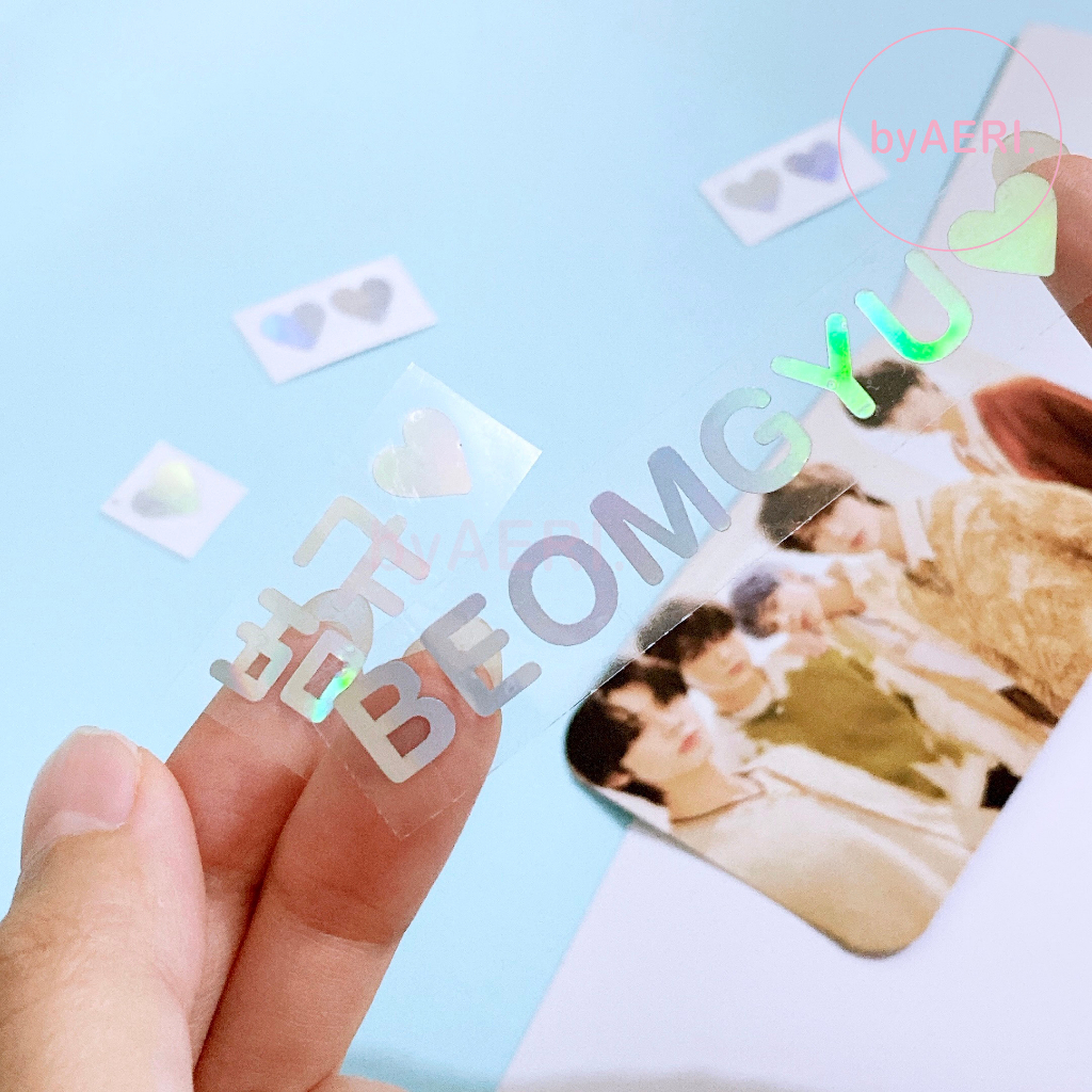 TXT MINI TULISAN STICKER SET (NAME+HANGUL) LIGHTSTICK DECO STICKER HOLOGRAM TOMORROW X TOGETHER