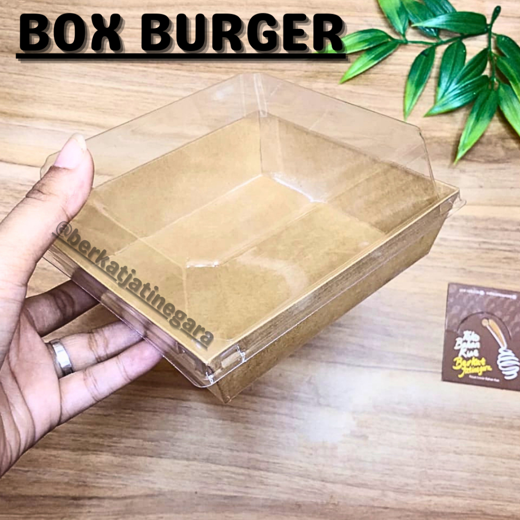 BOX BURGER BROWN/ MIKA BOX BURGER / 5 PCS