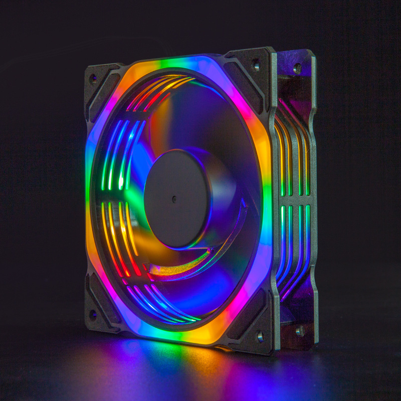 Chassis Cooling Fan Colored LED 120mm / 12cm - BLACK CASE