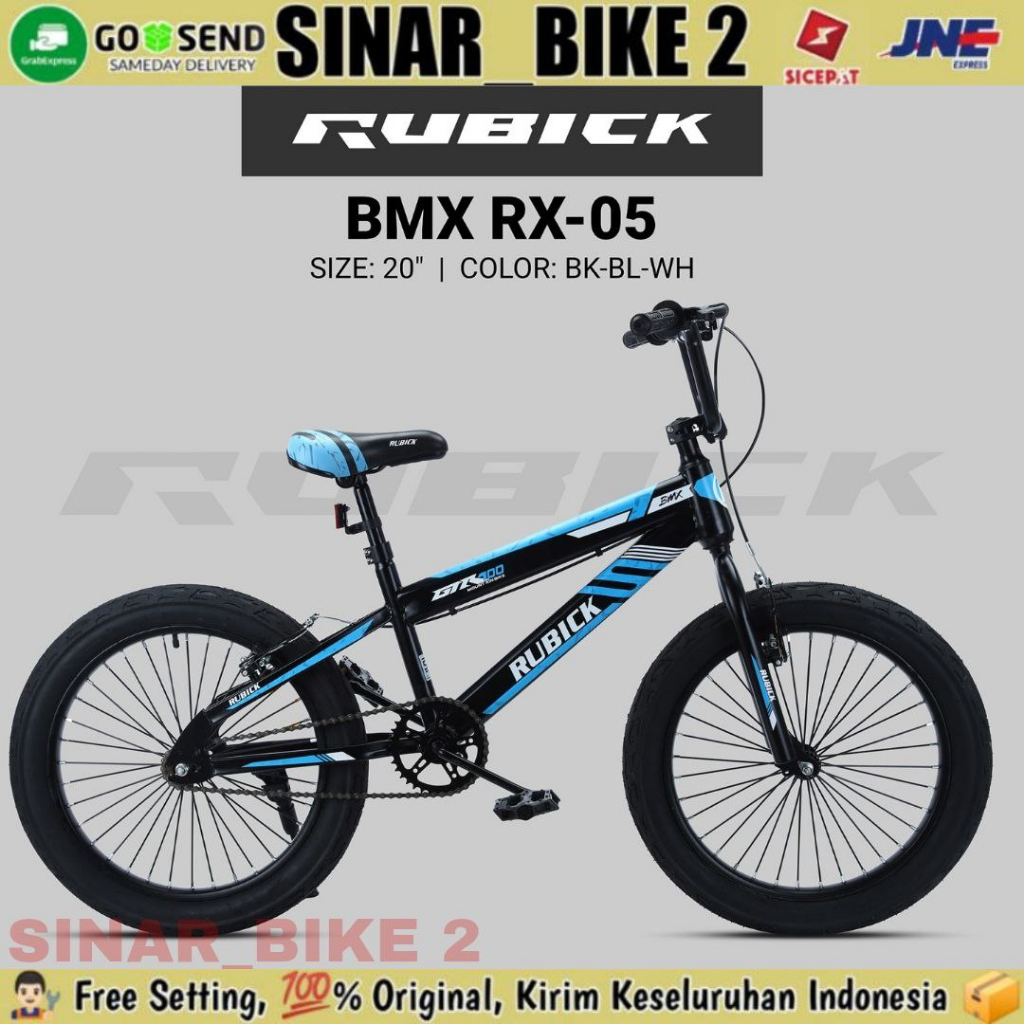 Sepeda Anak Laki BMX RUBICK RX 05 Ukuran 20 Inch Ban 3.0