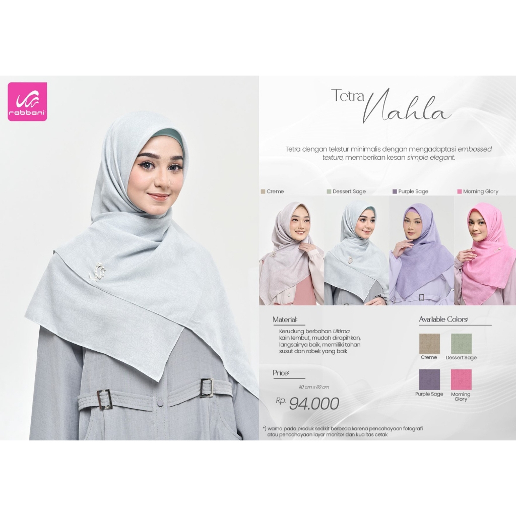 Kerudung Segi Empat Printing Tetra Nahla | Kerudung Segi Empat Printing | Scarf | Kerudung Segi Empa