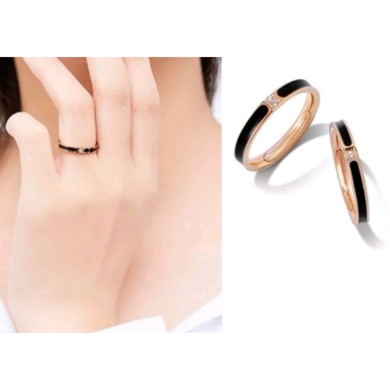 Cincin Korea perak Gaya Punk Pria Wanita aesthetic keren Silver Ring Jewelry