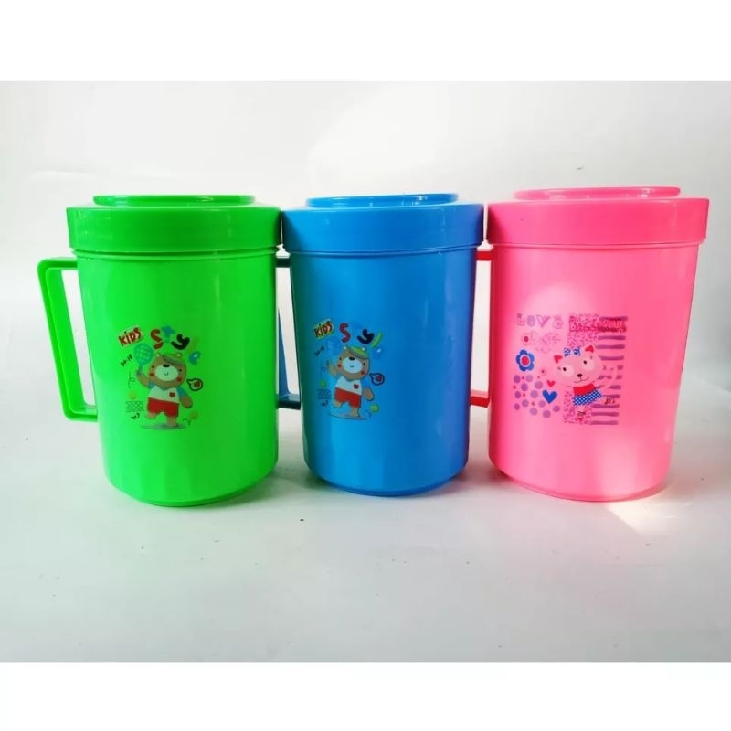 Mug Jumbo -+ 850 ML / Cangkir Plastik Jumbo / Mug Ulir Jumbo