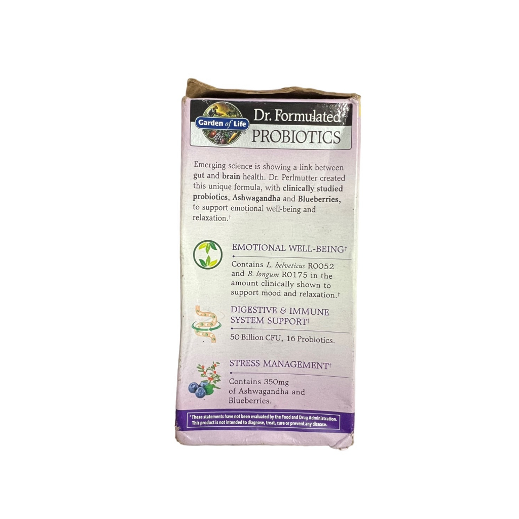 Garden of Life Dr Formulated Probiotics Mood+ 60 Veg Probiotik Immune Probiotik Mood Ori USA