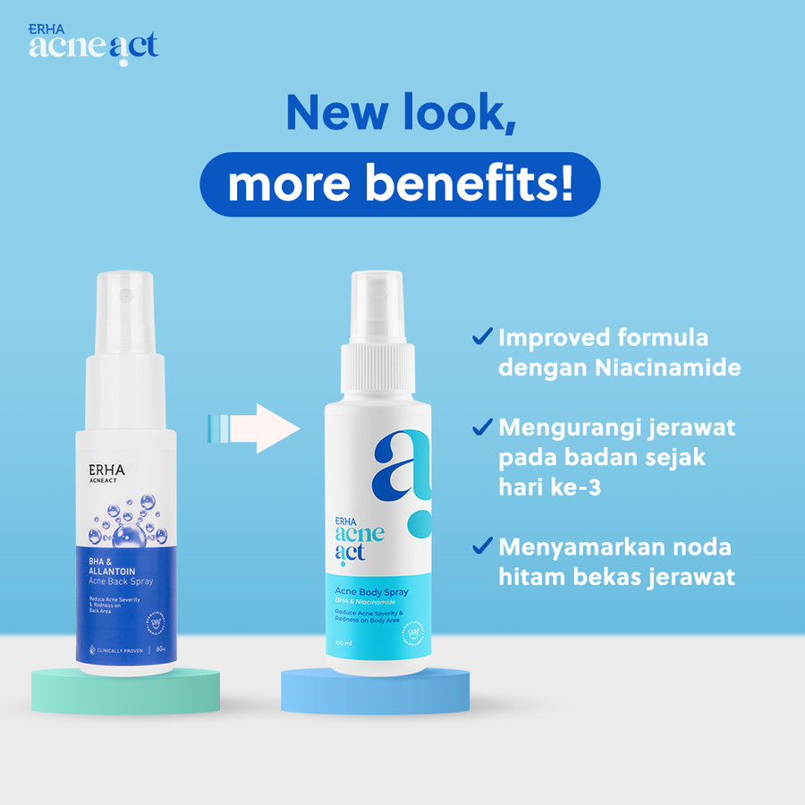 ERHA AcneAct (ACSBP Acne Cleanser/ Spot Gel/ Back Spray/ Facial Wash For Normal/ Oily Skin/DLL)