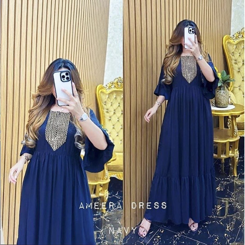 AYUNDA MIDI DRESS RENDA