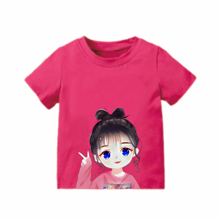 Hzl_outfit Kaos Anak Perempuan Girl Cute Animasi M.L.XL