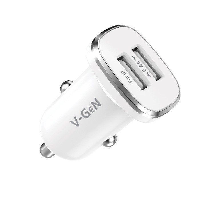 Car Charger V-GeN VCC2-30 Dual Port USB 2.4A Charger Mobil