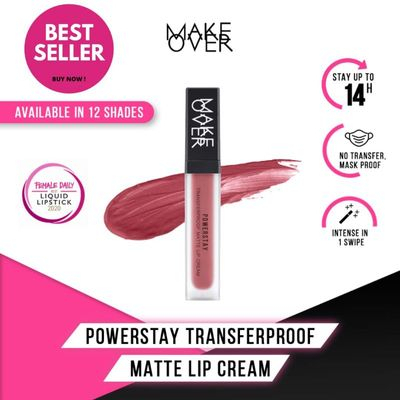 MAKE OVER Powerstay Transferproof Matte Lip Cream || lipstick make over