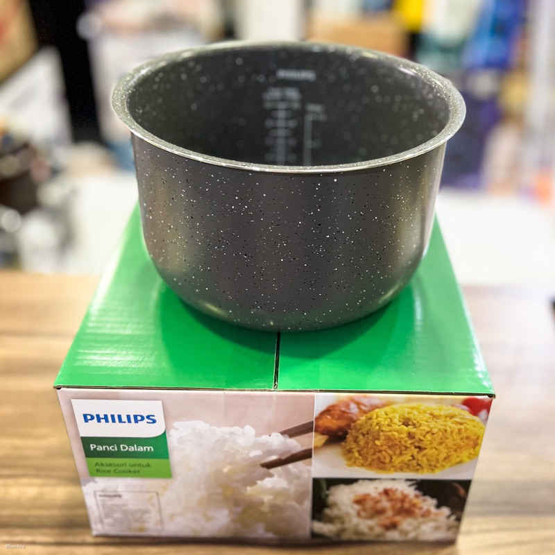 Philips Inner Pot/ Teflon Philip Rice Cooker Bakuhanseki Untuk HD4515 Digital HD3111/30 PANCI PHILIPS HD3110/33 Inner Pot Panci 2L 4515 1.8L Bakuhanseki HD3138 3132 3131 3129 3128 3127 3119 3118 3053 3110 4515