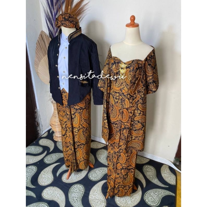 Baju Prewed Basahan / Baju Couple Adat Jawa, Motif Semenromo