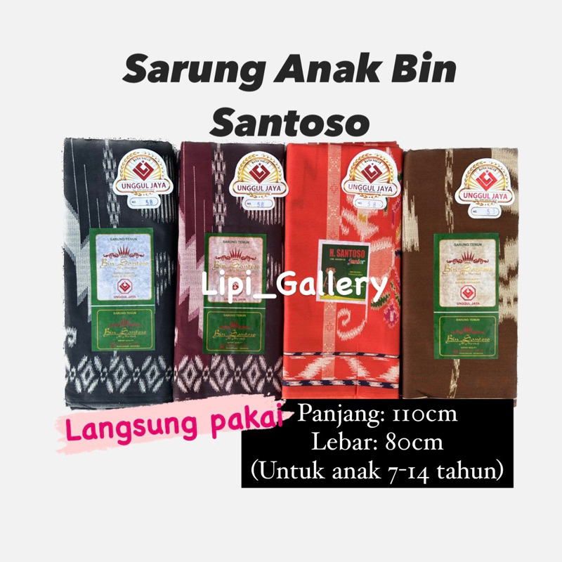 Sarung Tenun Anak Usia 7-14 Tahun Sarung anak bin santoso al maidah