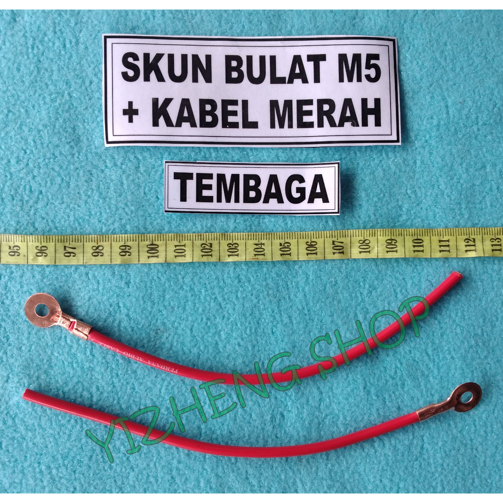 SKUN BULAT M5 TEMBAGA + KABEL 2,5MM² MERAH