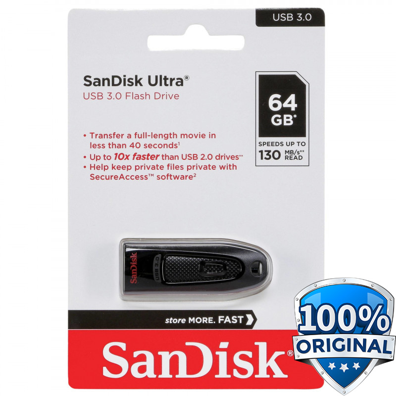 SanDisk Ultra CZ48 USB Flashdisk / Flash Disk 64Gb USB 3.0