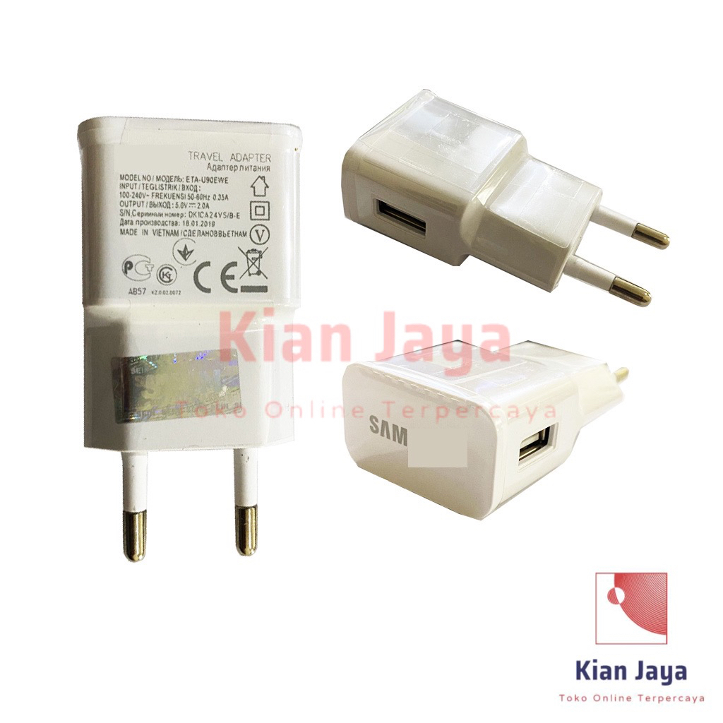 Travel Charger SM Galaxy J2 Prime J5 2015 J3 J310 S4 Tab 3 J2 Core J7 J710 J510  ETA-U90EWE ECB-DU4AWE Original OEM Casan Hp Travel Charging Ori