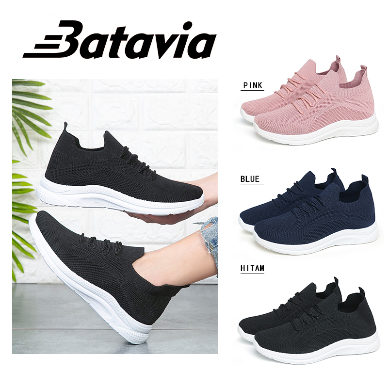 Batavia 2023 baru impor sepatu wanita Sepatu hitam Wanita Sepatu Wanita Merek Sepatu sekolah Sepatu fashion sepatu wanita sepatu terbaru bernapas sepatu wanita wanita kasual sneakers nyaman sepatu wanita P4