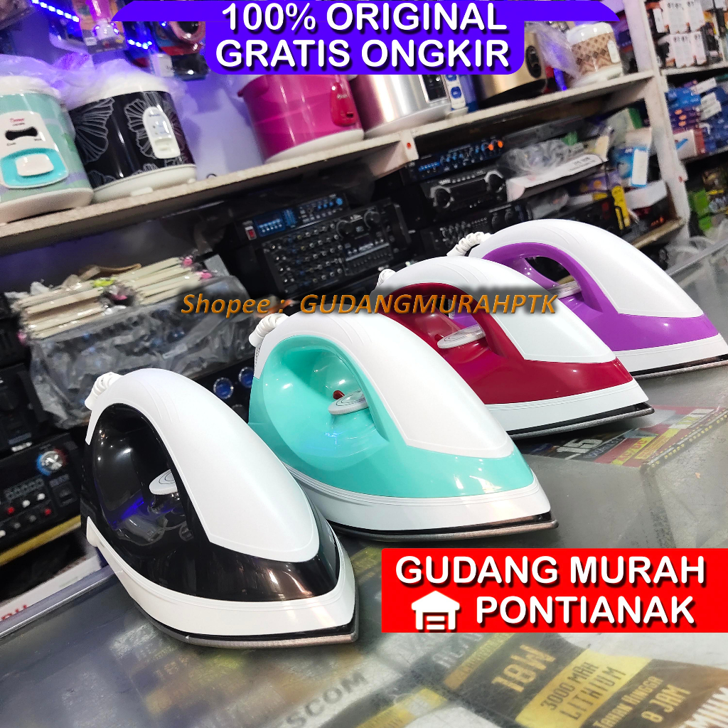 Setrika TURBO EHL3005 Anti Lengket Iron Anti Lengket Kualitas Bagus dan Awet WARNA ACAK [WARNA RANDOM}