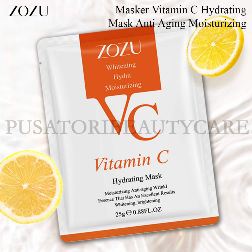 ZOZU Masker Vitamin C Hydrating Mask Anti Aging Moisturizing