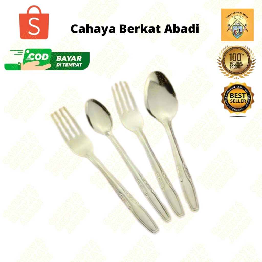 Sendok Garpu Makan Set Stainless Tebal Lusinan