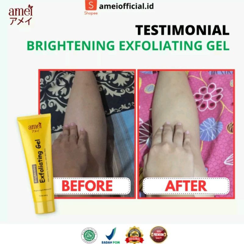 AMEI BRIGHTENING EXFOLIATING GEL DNA SALMON PEMUTIH WAJAH