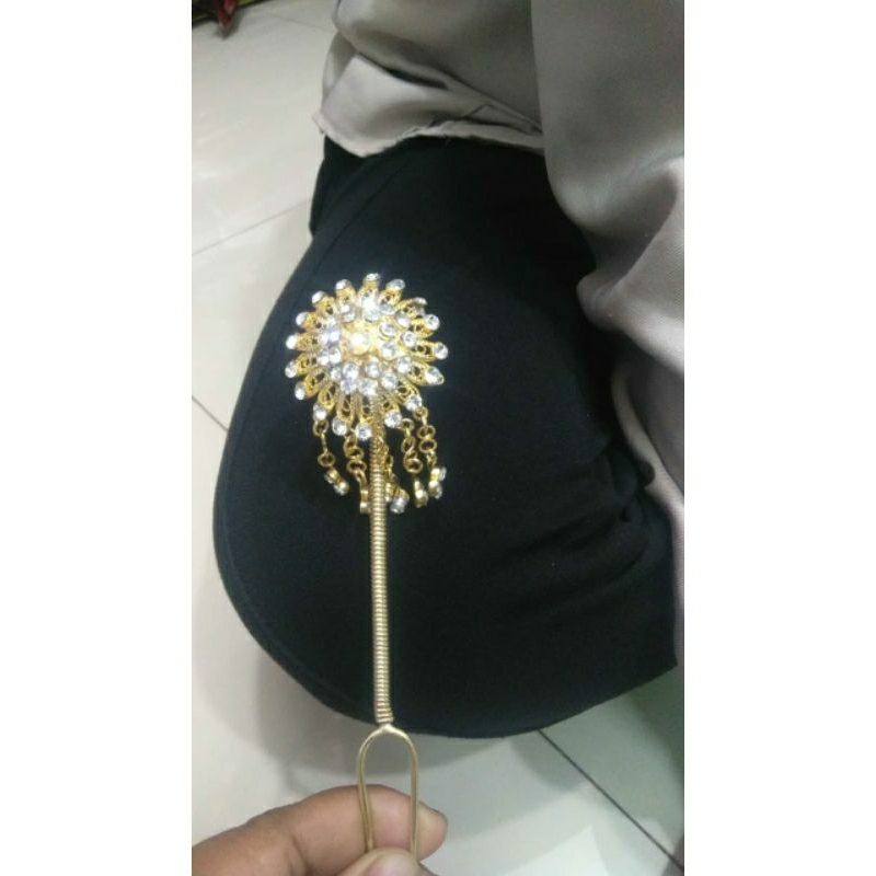 KEMBANG GOYANG BUNGA MATAHARI TUSUK KONDE CUNDUK MENTUL SANGGUL AKSESORIES RAMBUT PENGANTIN WANITA A