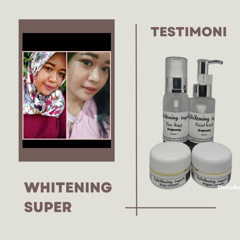 promo paket Cream Whitening Super//Cream pemutih wajah//cream susah putih//pemutih super ampuh//crea