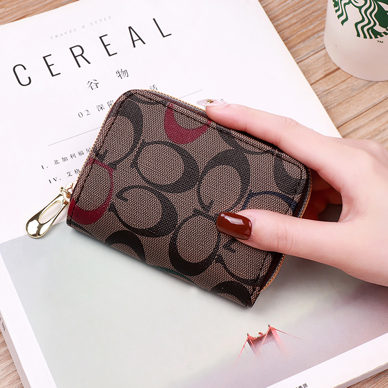 DOMPET KARTU WANITA IMPORT KULIT COKLAT ELARIA WA704B7 PREMIUM BATAM BRANDED REMAJA KEKINIAN RESLETING CARD HOLDER CEWEK KOREA KECIL LUCU SIMPLE TERBARU MURAH