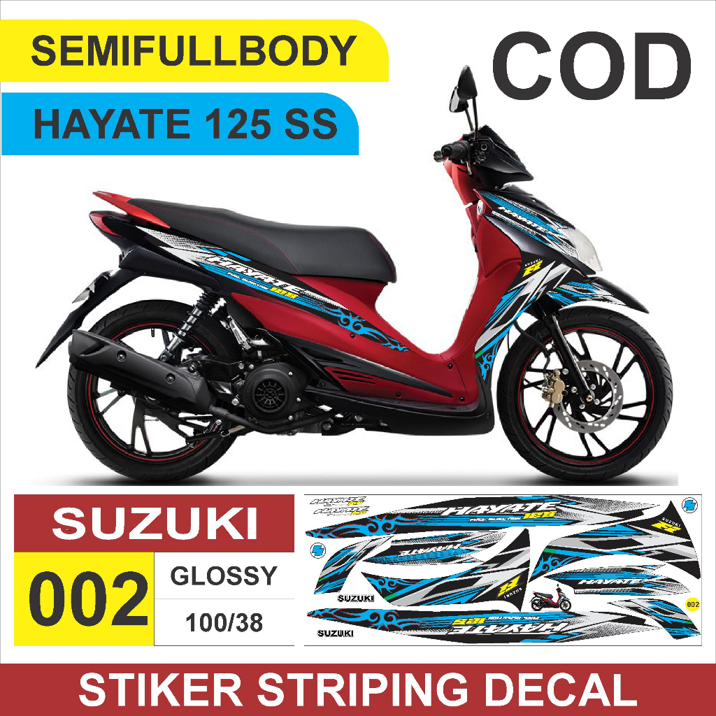 striping variasi Suzuki Hayate 125 /stiker decal motor Suzuki Hayate 125 /stiker lis polet Suzuki Ha
