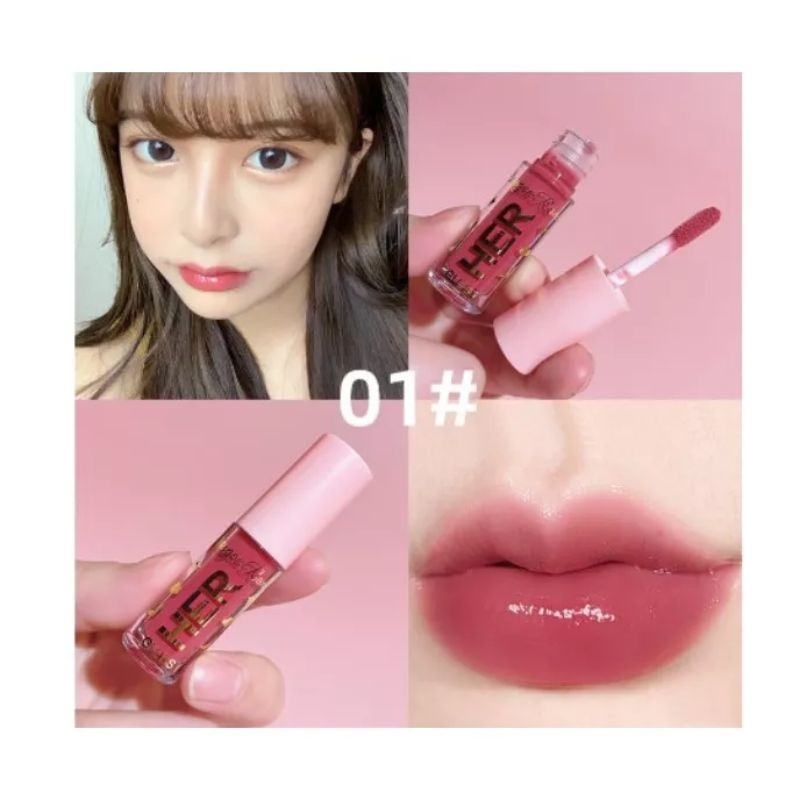 HER Lip tint dan lipgloss Dragon Ranee Her Liptint Lip Tint Lip Gloss Lip Glaze Bibir Young Girl Dragonranee