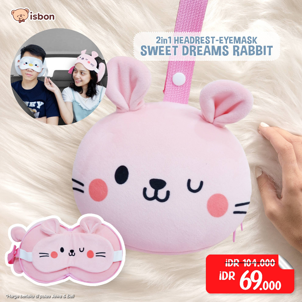 ISTANA BONEKA Balmut Bantal Selimut kelinci sweet dream rabbit pink Cocok Untuk Traveling Bahan Hangat dan Lembut