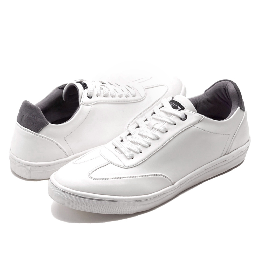 EASY WHITE GREY |ManNeedMe x Reyl| Sepatu Sneakers Pria Casual Shoes Kets Cowok ORIGINAL