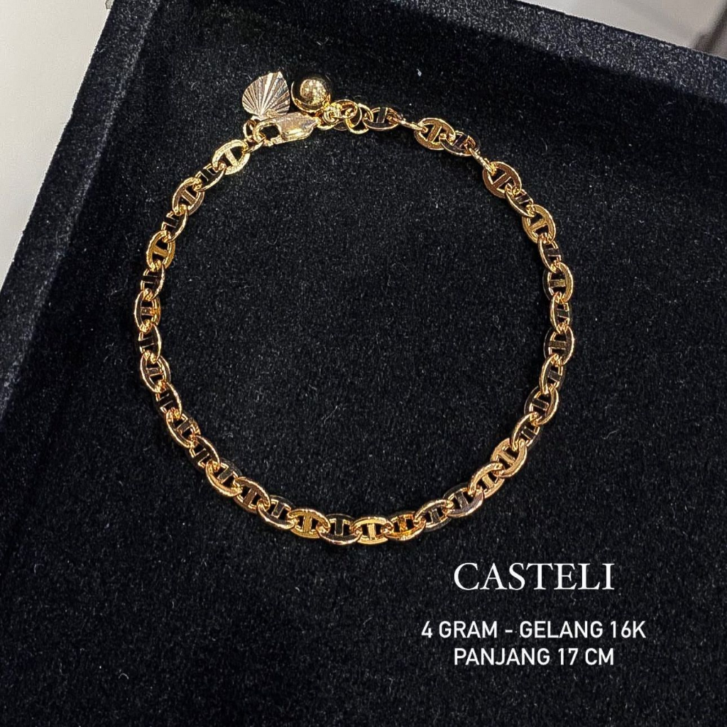 Kalung gelang anak dan dewasa emas asli kadar 700 70 16k 750 75 17k casteli rantai tangan horseshoe rosegold gold 3 4 5 7 8 gram gr g panjang cowok cewek pria wanita