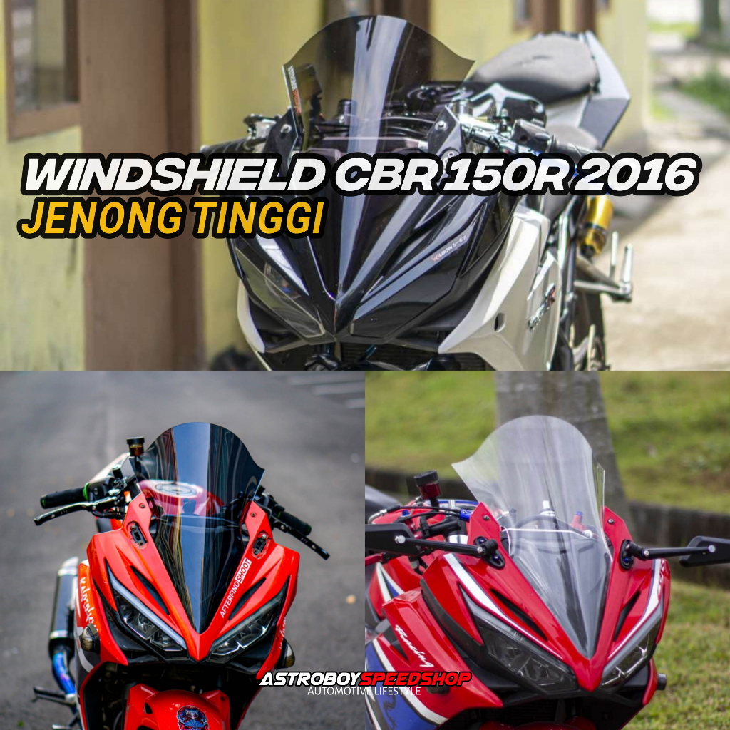 Visor Windshield jenong tinggi model saonone Cbr 150r Facelift 2016 - 2018