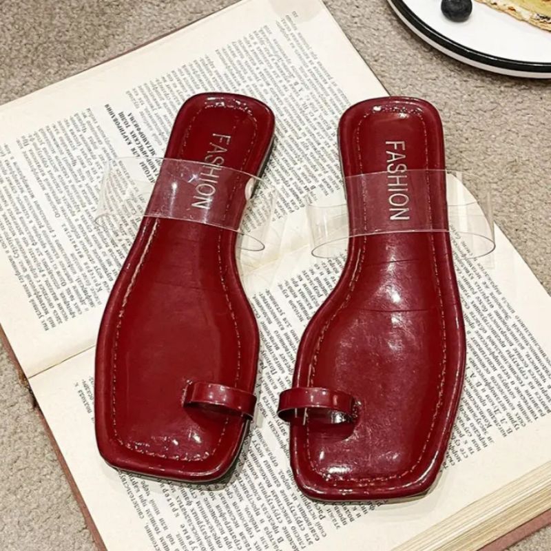 Sandal Flat Wanita Korean STYLE Kekinian