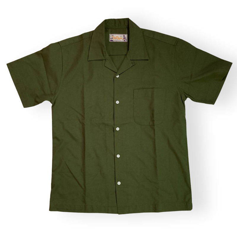 Olive Green Linen Plain Shirt - Tropic Thunder