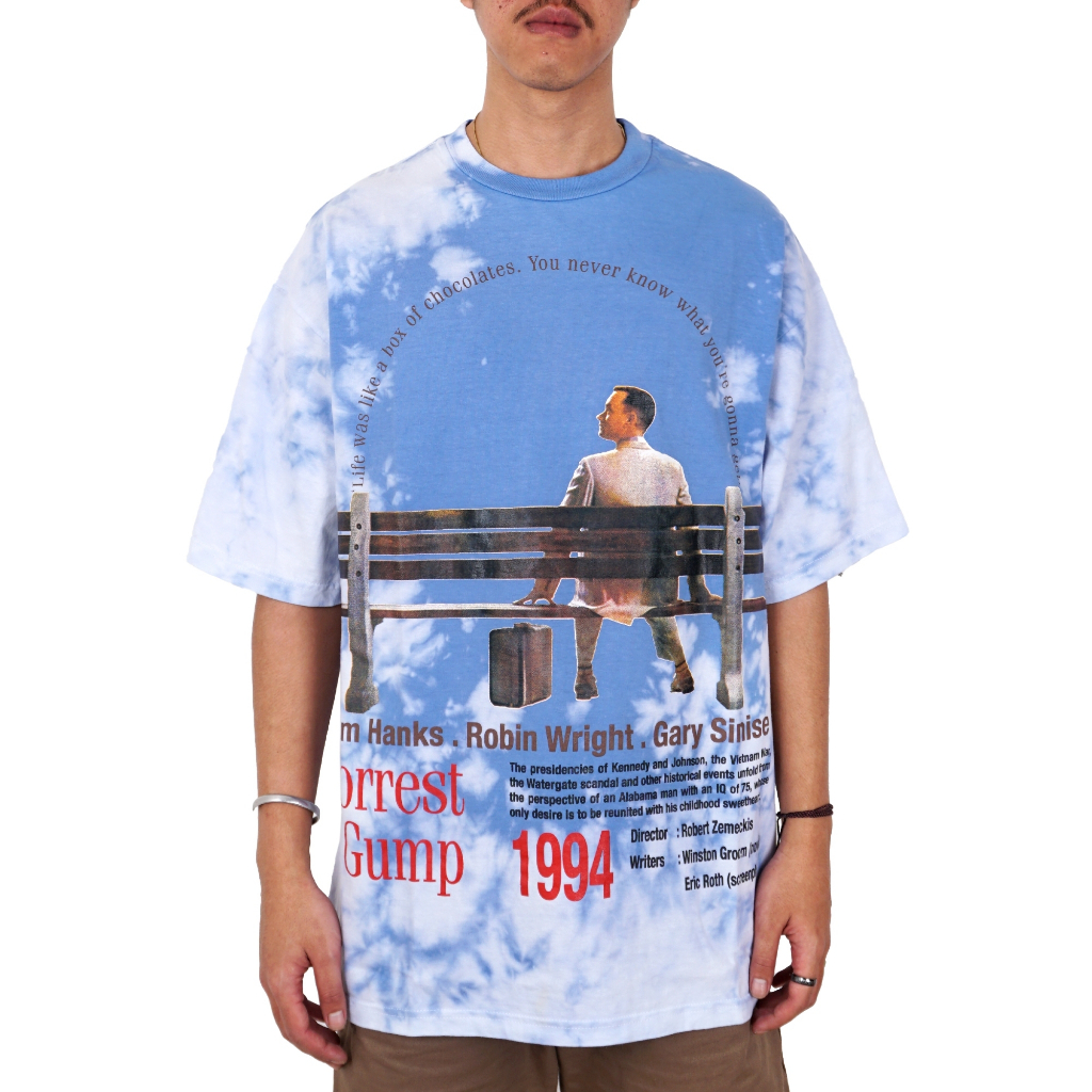 Toxic1805 Vintage Forrest Gump Tie Dye Oversize Tee T-Shirt Kaos