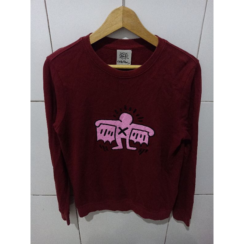 Keith Harring Crewneck Sweater Sweatshirt by artestar NYC original authentic legit cod casual rare l