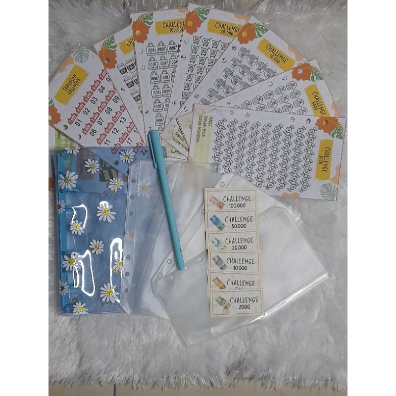 

aqka store - paket binder daisy//paket nabung//paket nabung sinking fund//binder keuangan