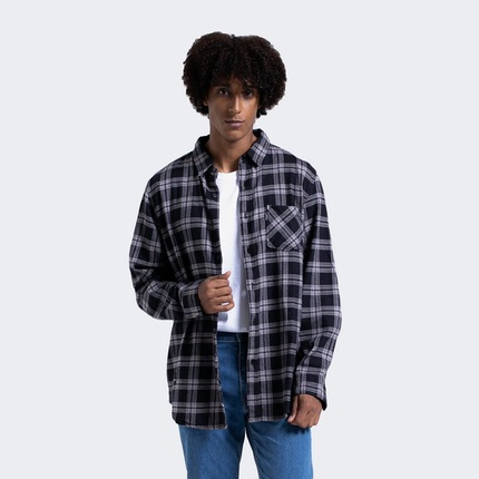 Greenlight Kemeja Flannel kotak kotak katun Pria 031022