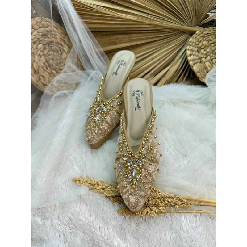 Sepatu wedding pesta Cantik Alena nude 9cm tahu