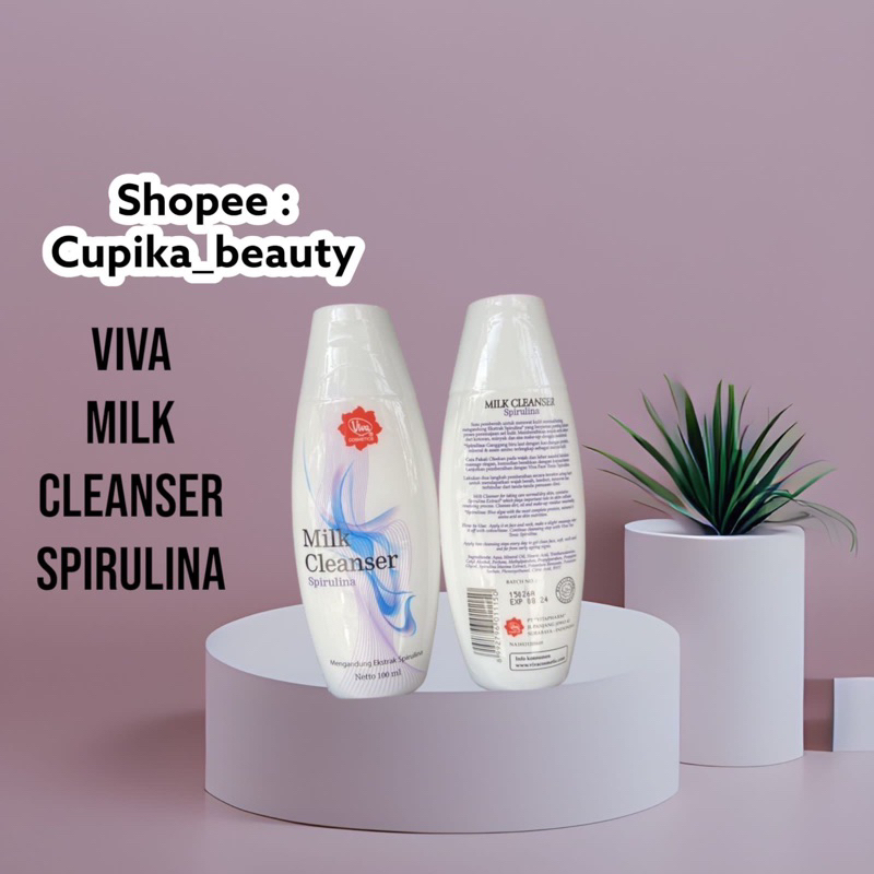 a.cx [ 100 ml ] viva milk cleanser spirulina 100 ml -- susu pembersih viva spirulina